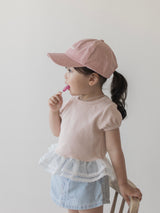 Peach stripe shasha tee