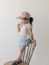 Peach stripe shasha tee