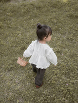 Shoulder frill blouse