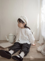 Shoulder frill blouse