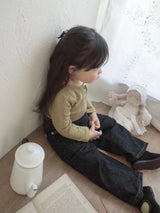 Dot denim pants
