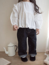 Dot denim pants