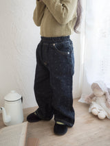 Dot denim pants