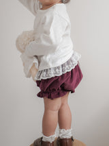 Heart corduroy frill bloomer