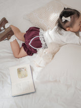 Heart corduroy frill bloomer