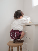 Heart corduroy frill bloomer