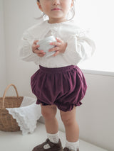 Heart corduroy frill bloomer