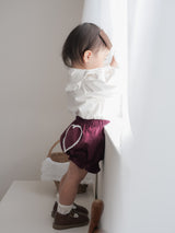 Heart corduroy frill bloomer