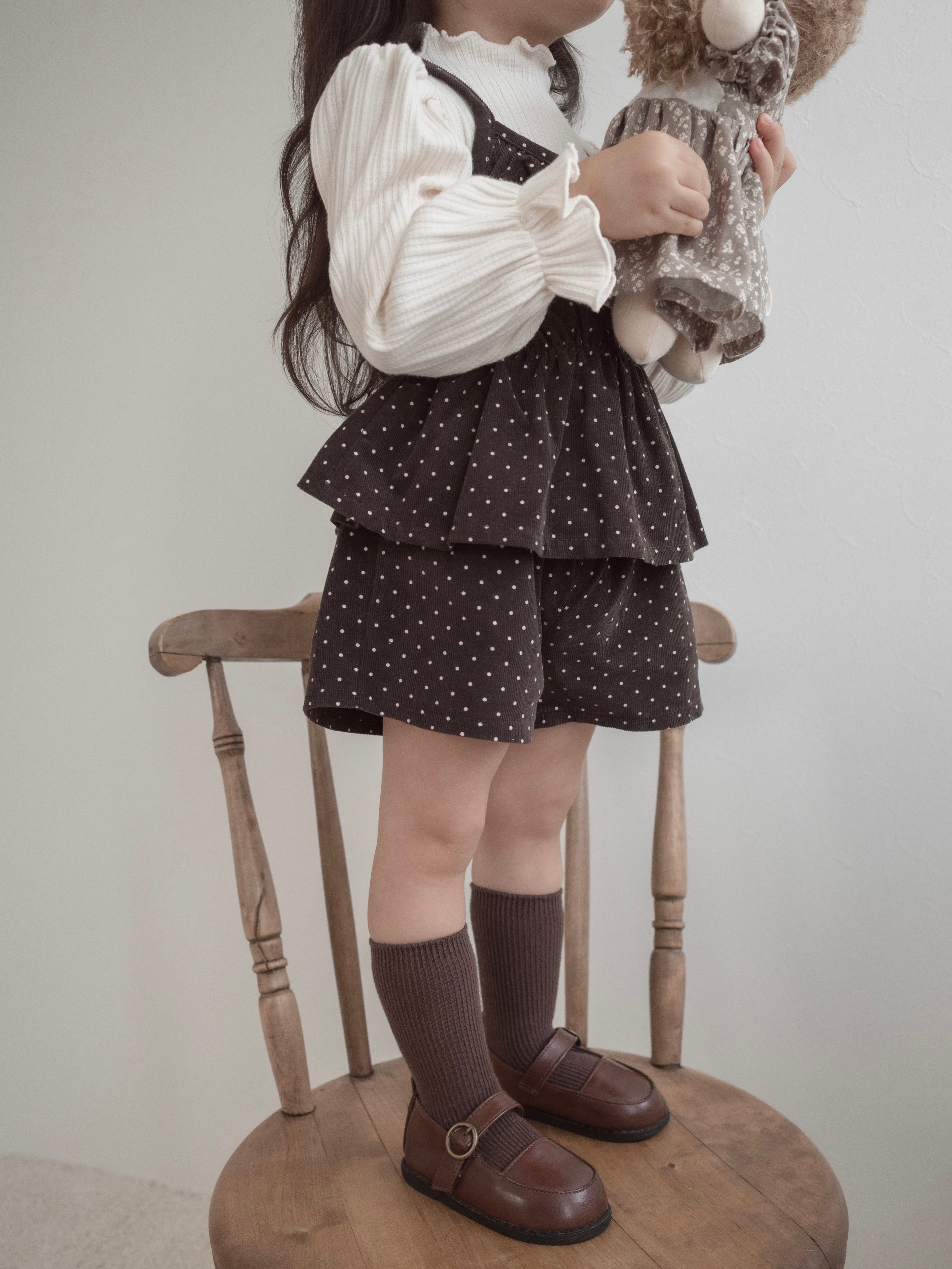 Mellow rib puff tops