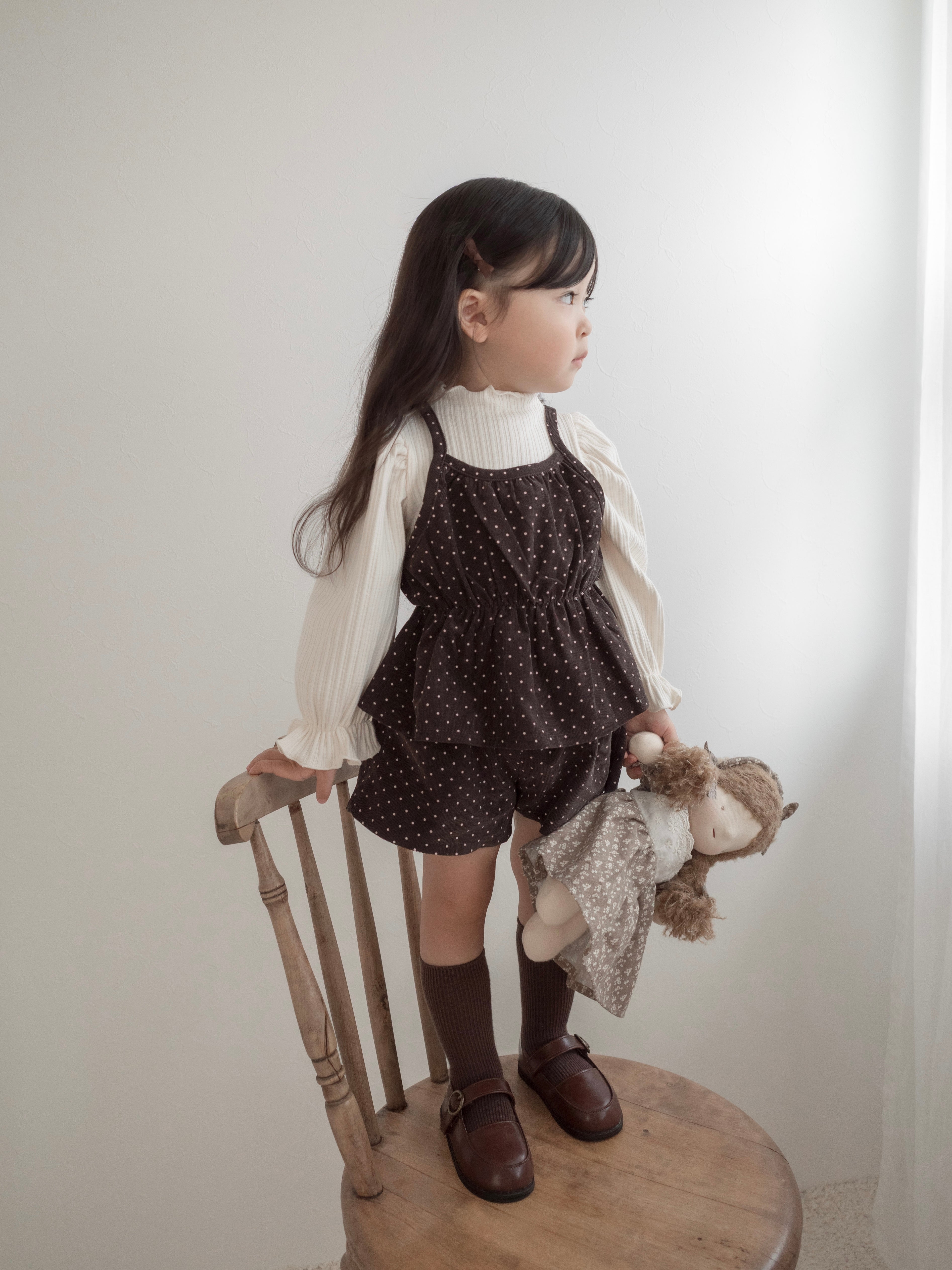 Mellow rib puff tops