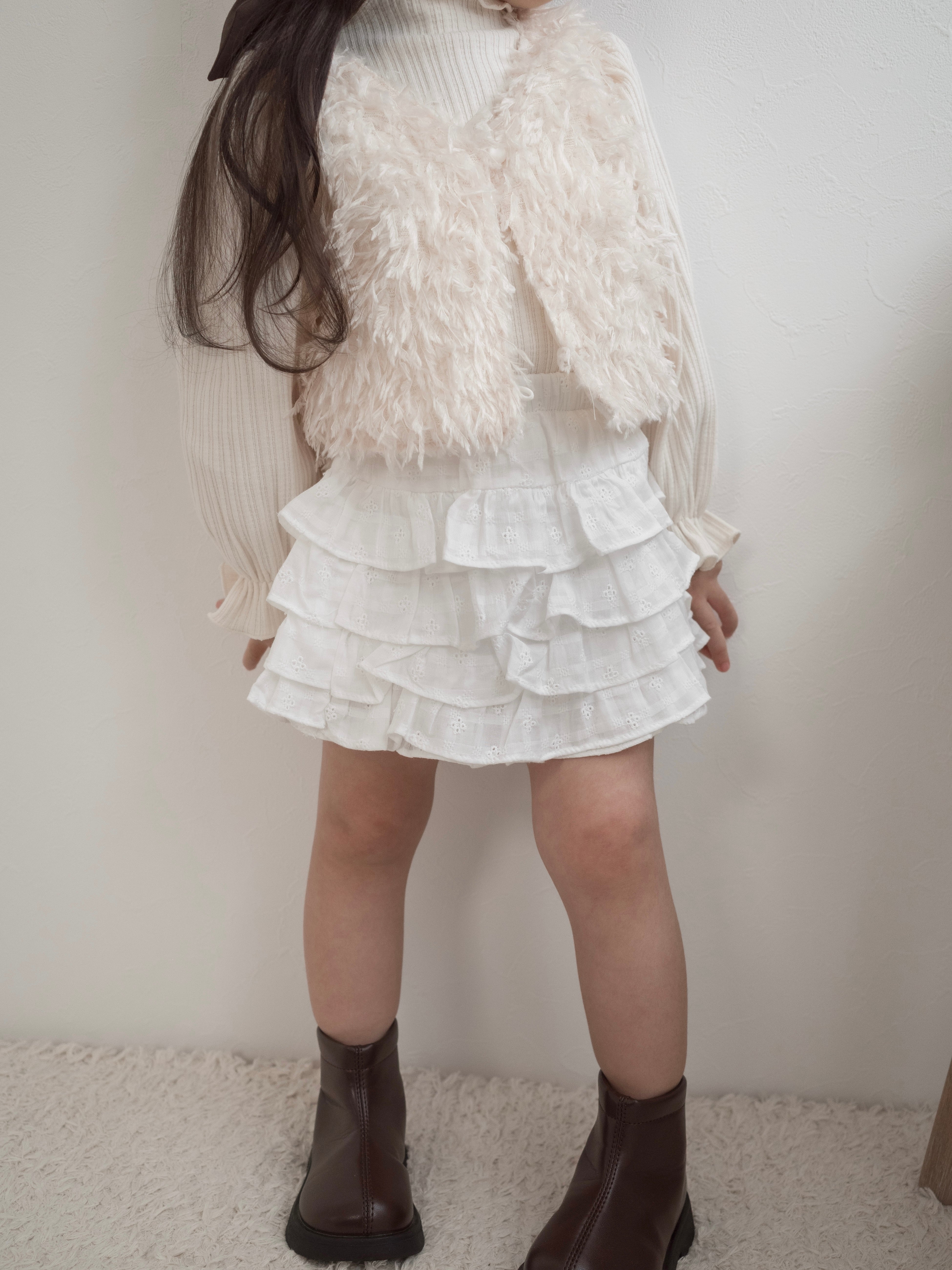 Mellow rib puff tops