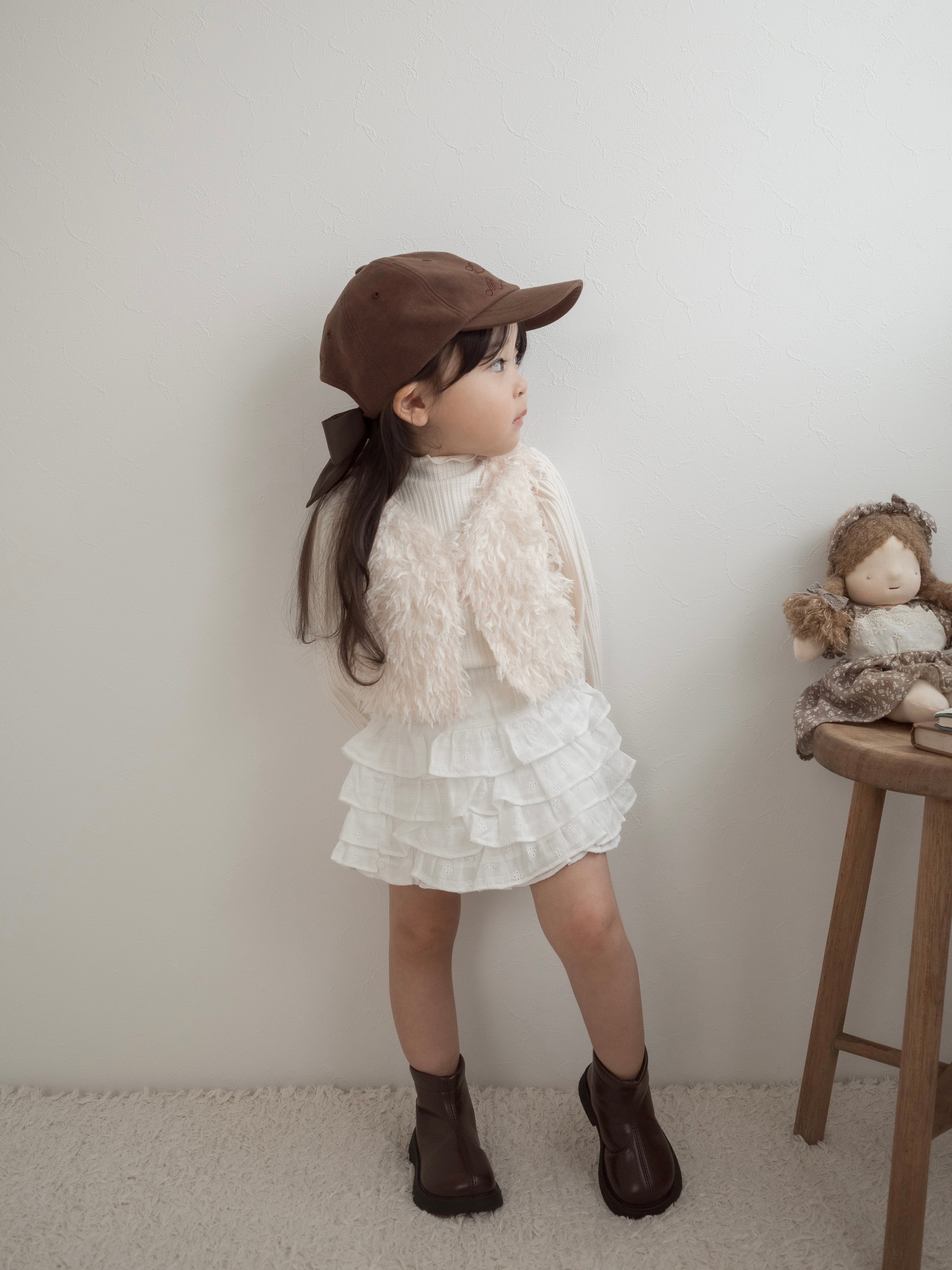 Mellow rib puff tops