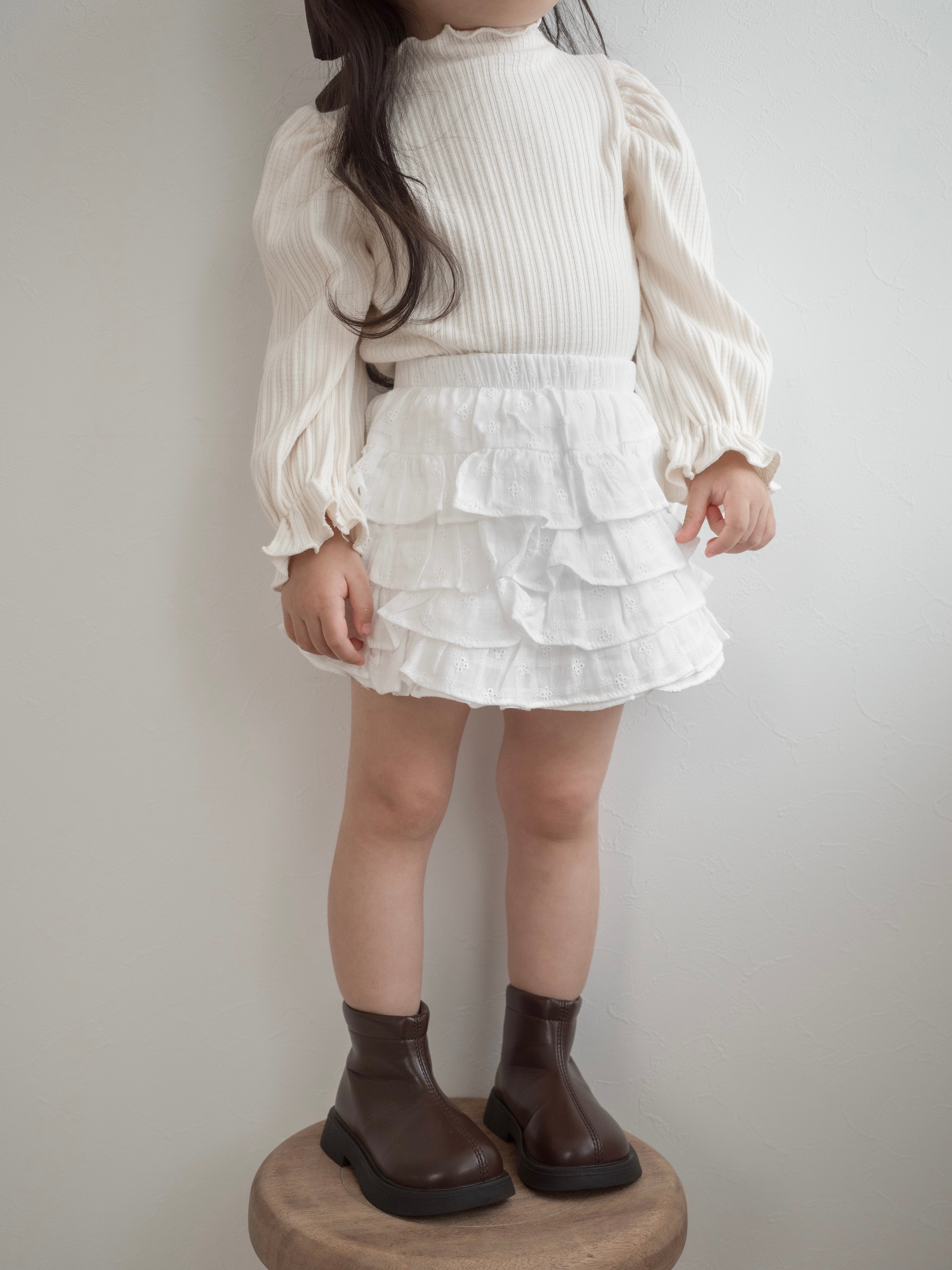 Mellow rib puff tops
