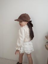 Mellow rib puff tops