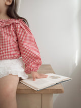 Bell check blouse