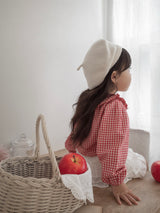 Bell check blouse