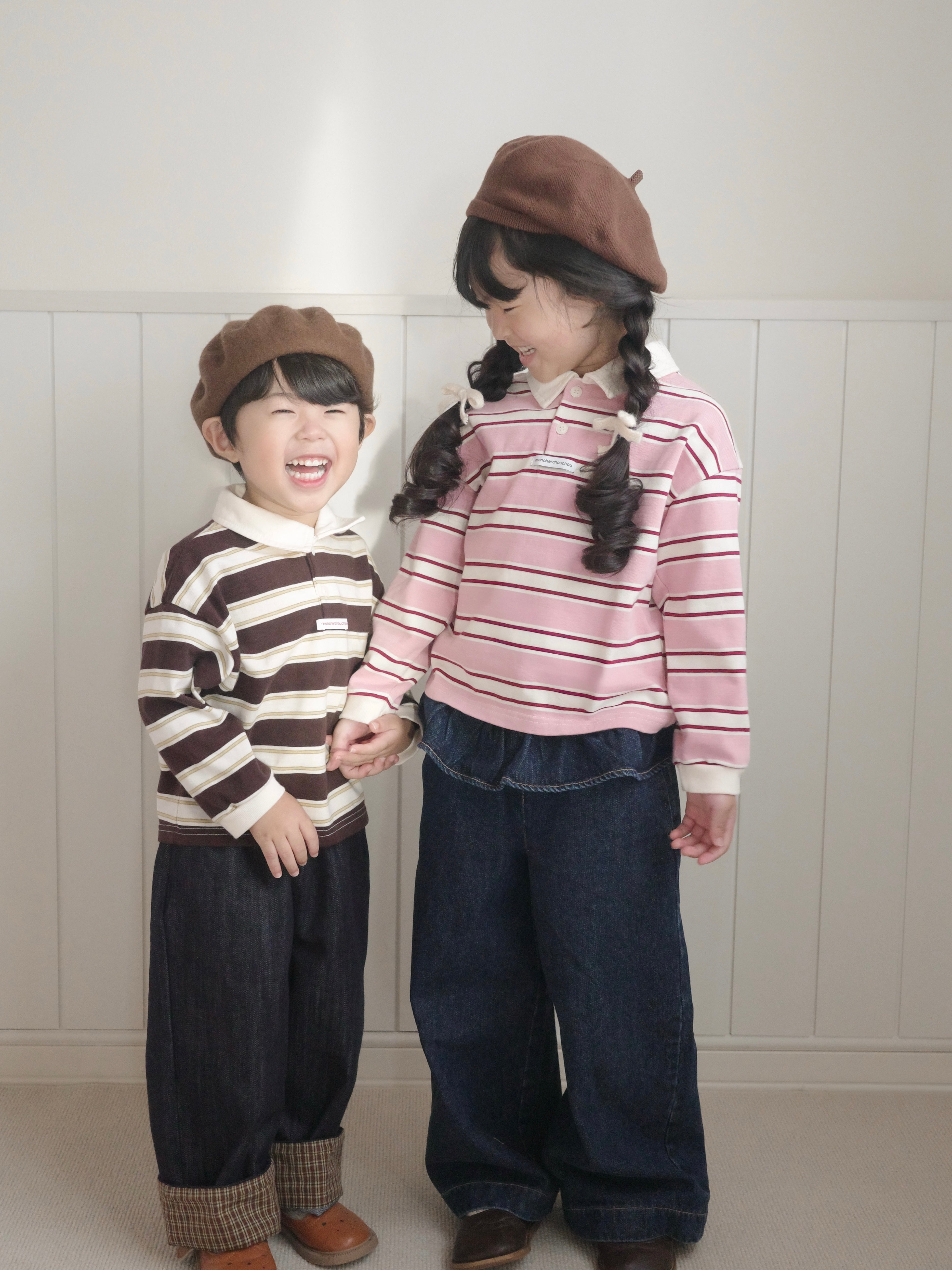 Frill denim pants