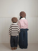 Frill denim pants
