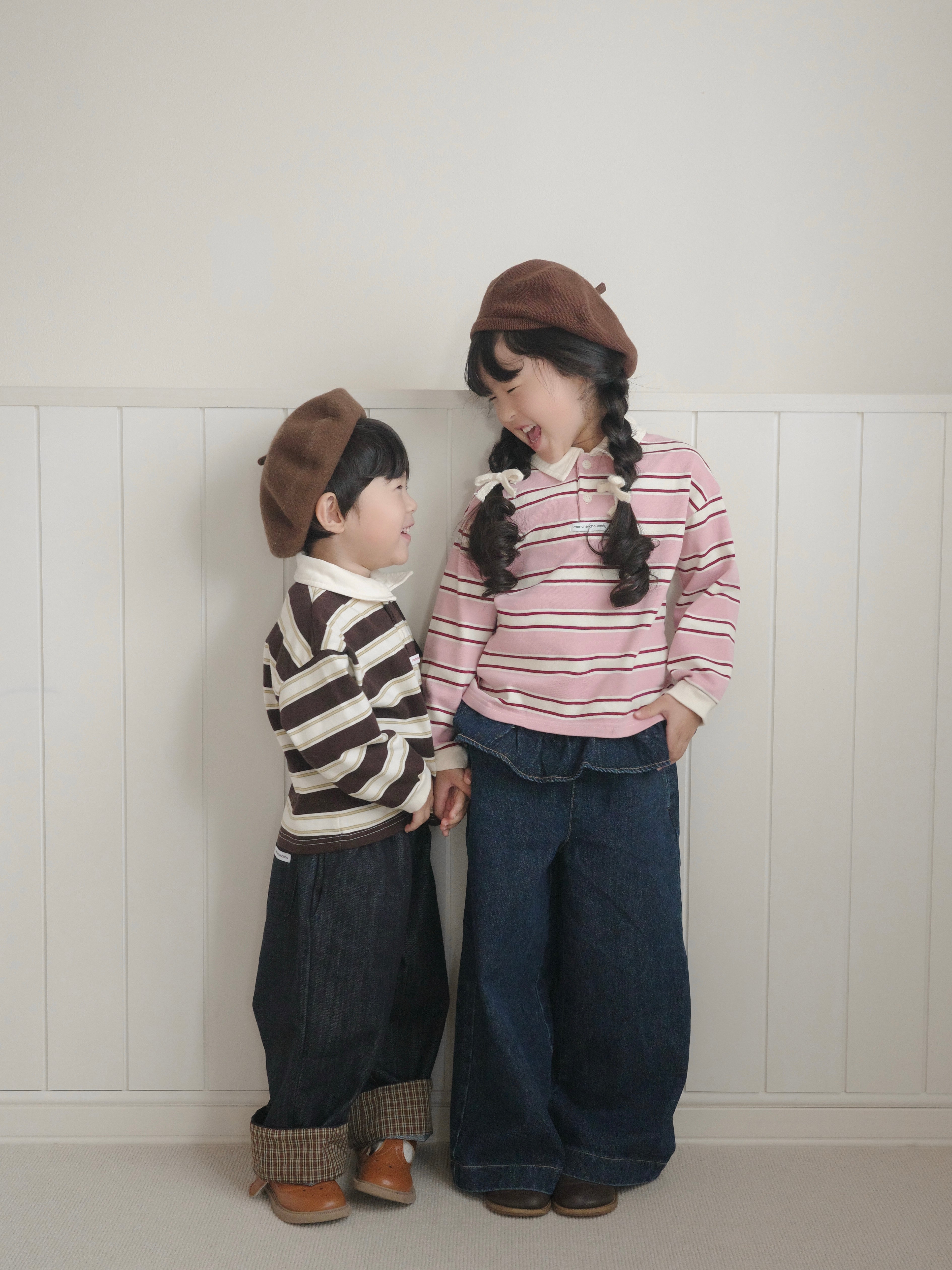Frill denim pants