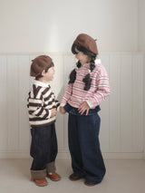 Frill denim pants