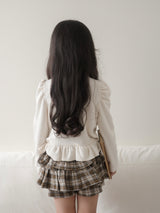 Roman check cancan pants