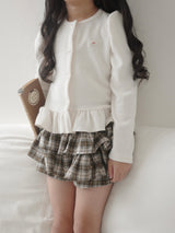 Puff frill cardigan