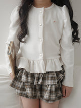 Puff frill cardigan