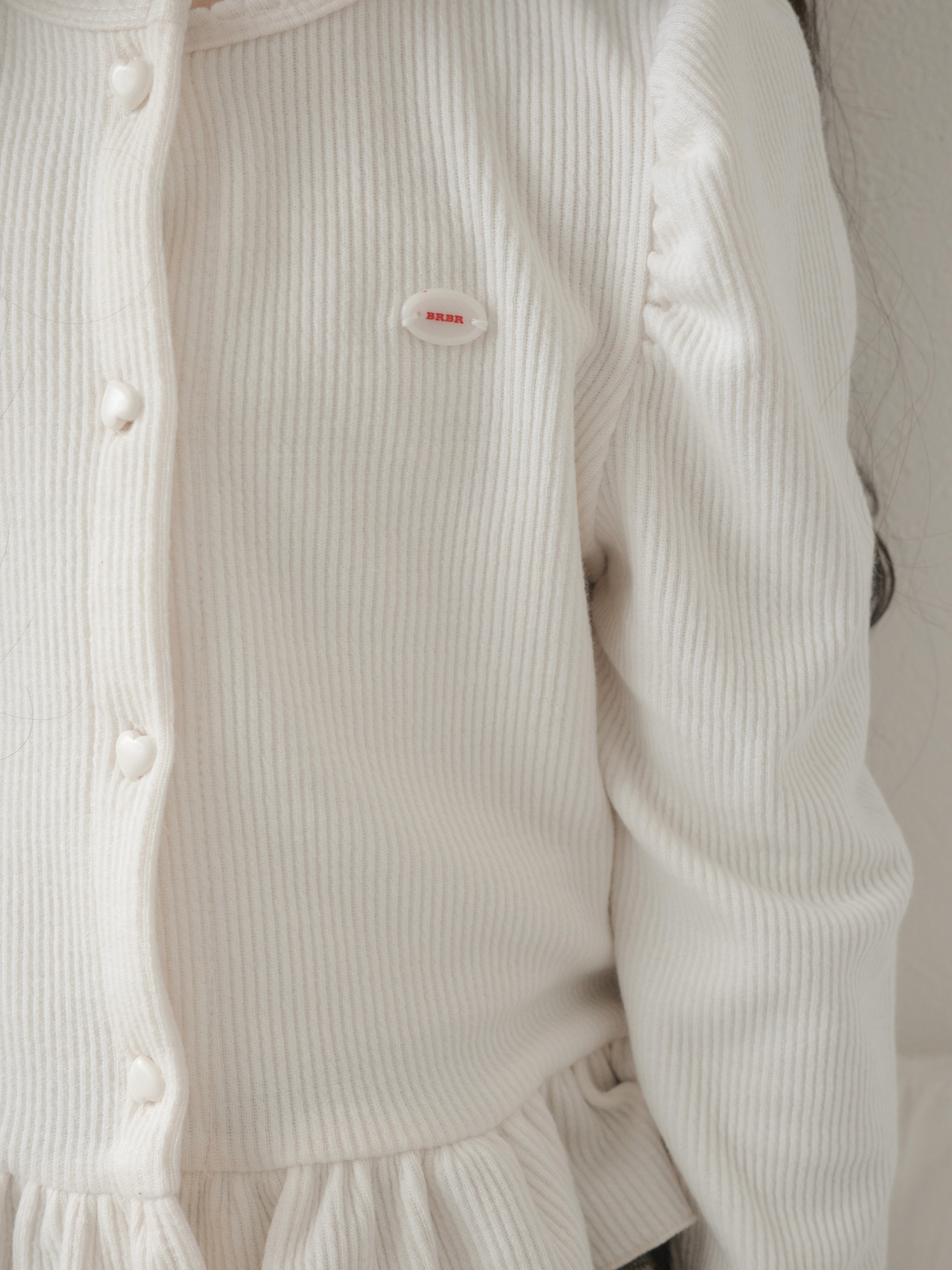 Puff frill cardigan