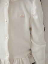Puff frill cardigan