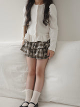 Puff frill cardigan