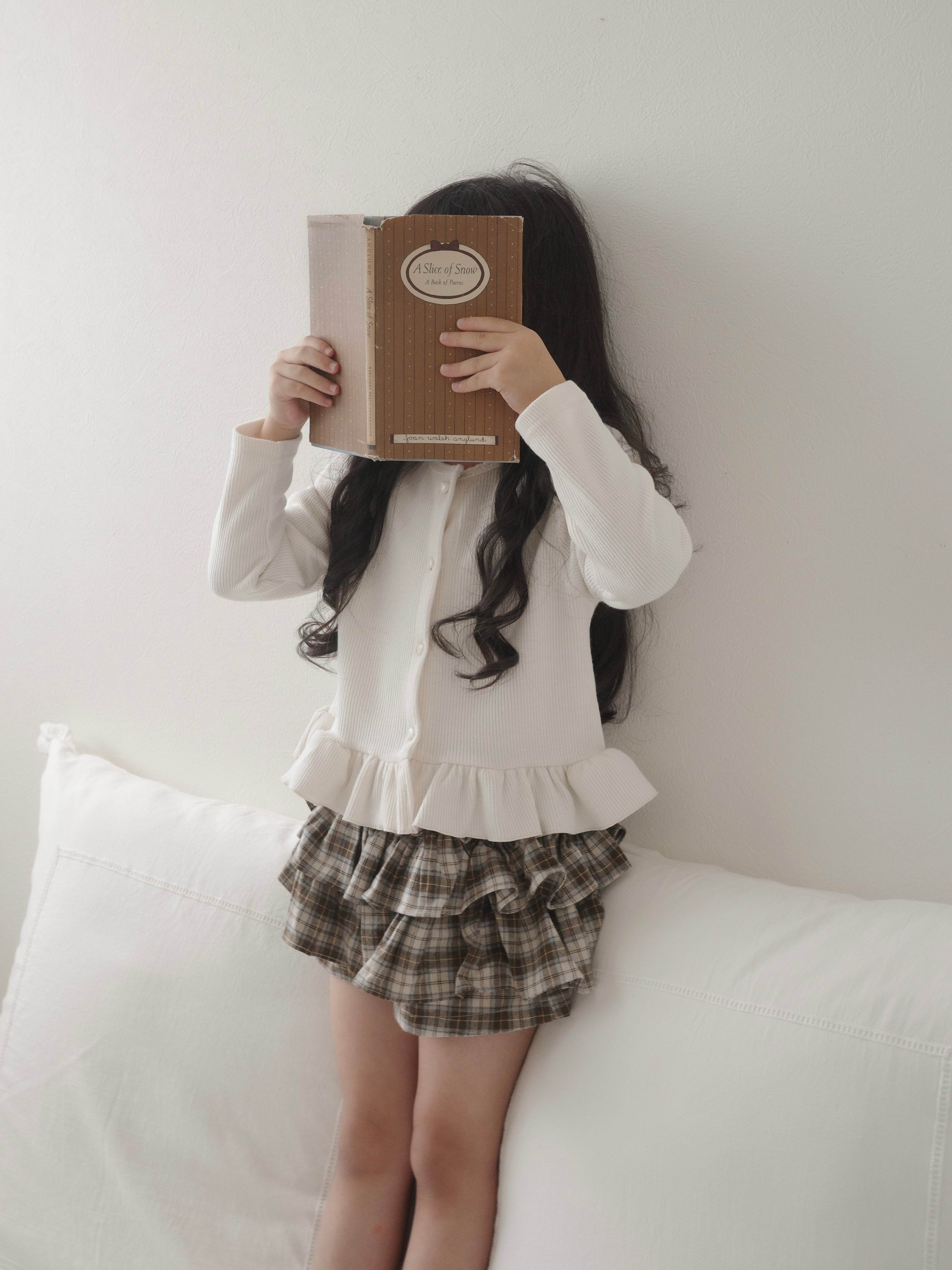 Puff frill cardigan