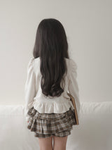Puff frill cardigan