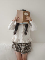 Puff frill cardigan