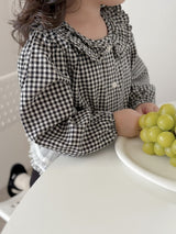 Bell check blouse