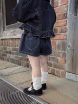 Heart pocket short pants