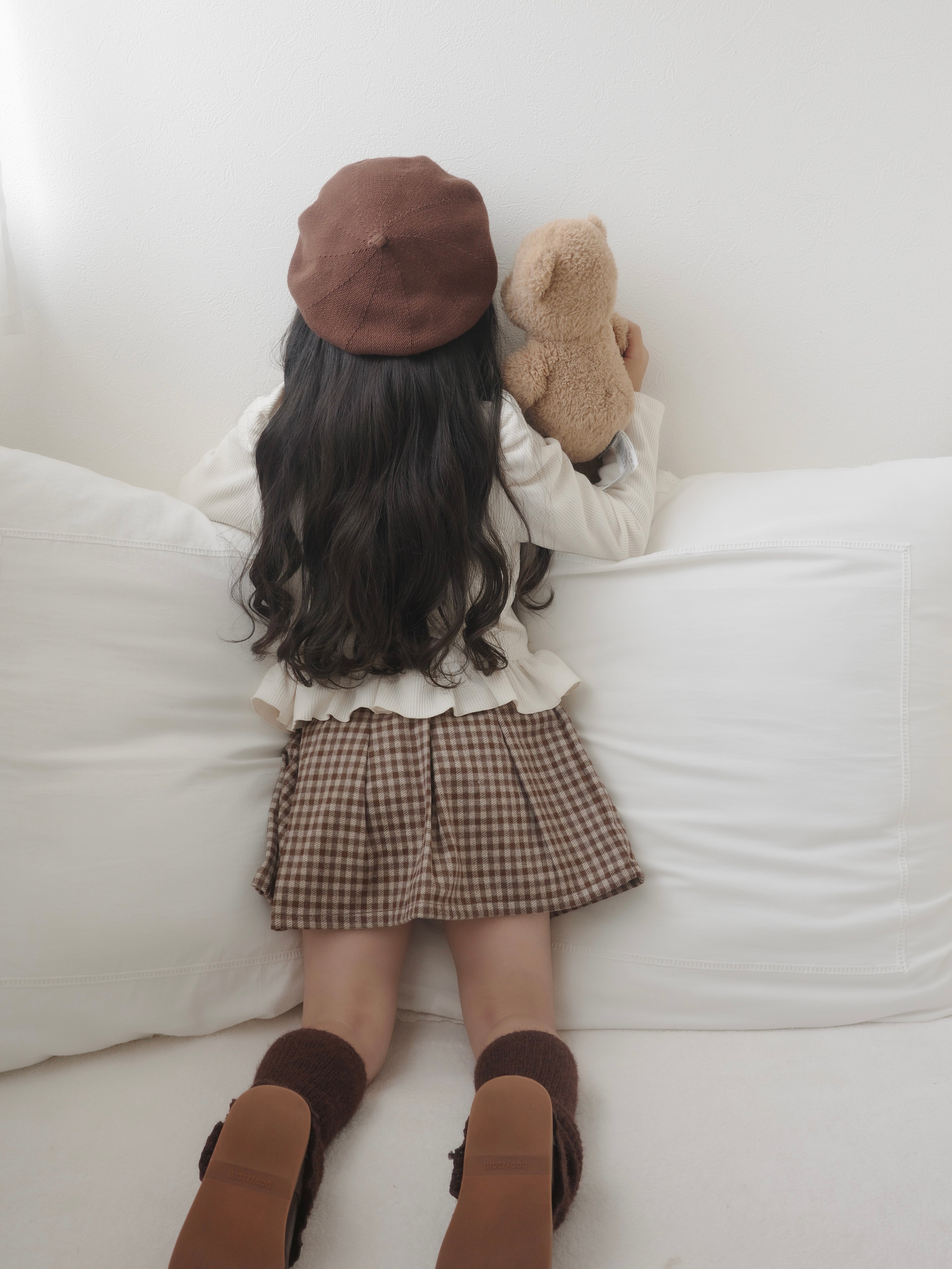 Small check skirt