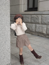 Small check skirt