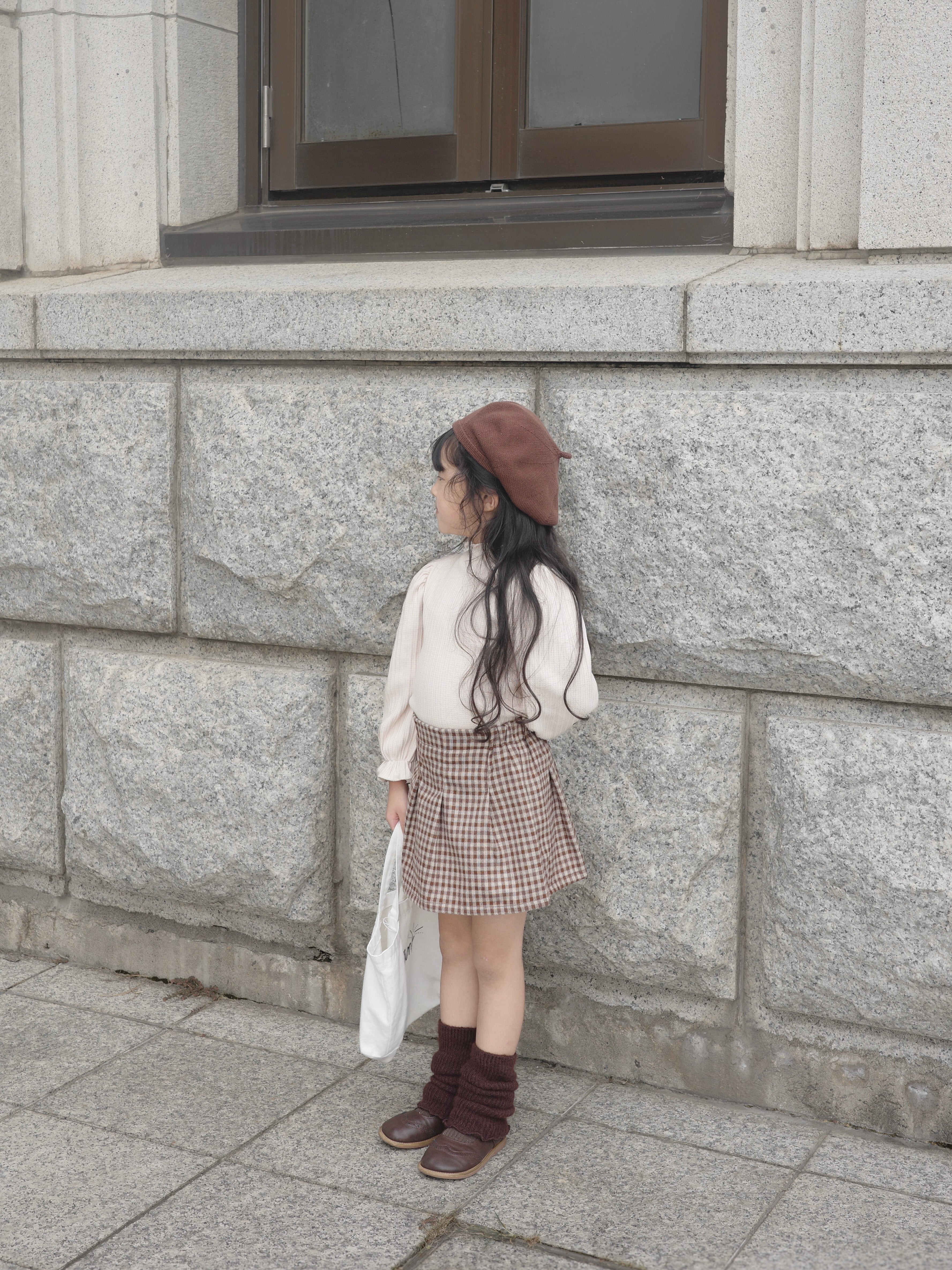 Small check skirt