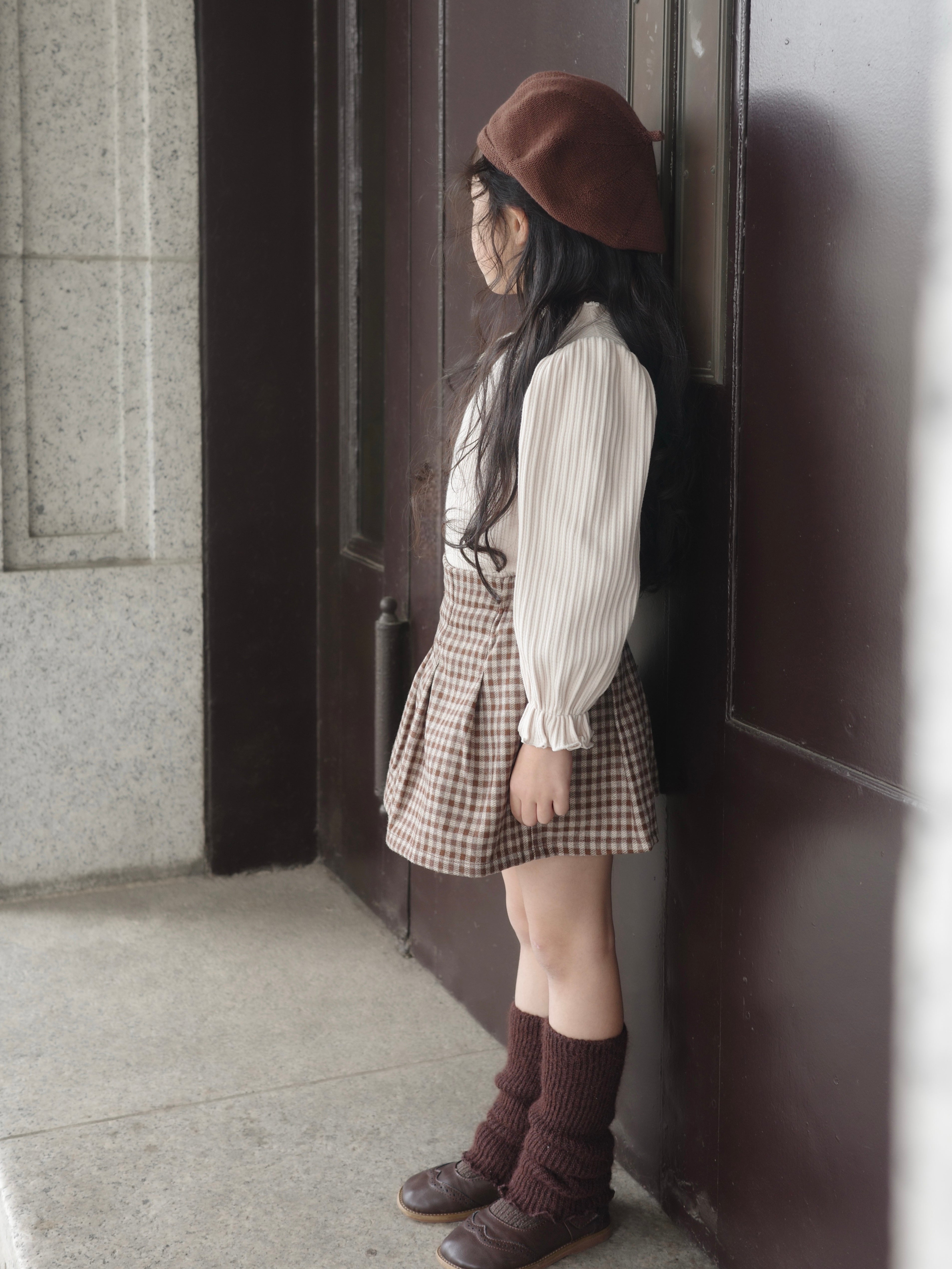 Small check skirt