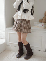 Small check skirt