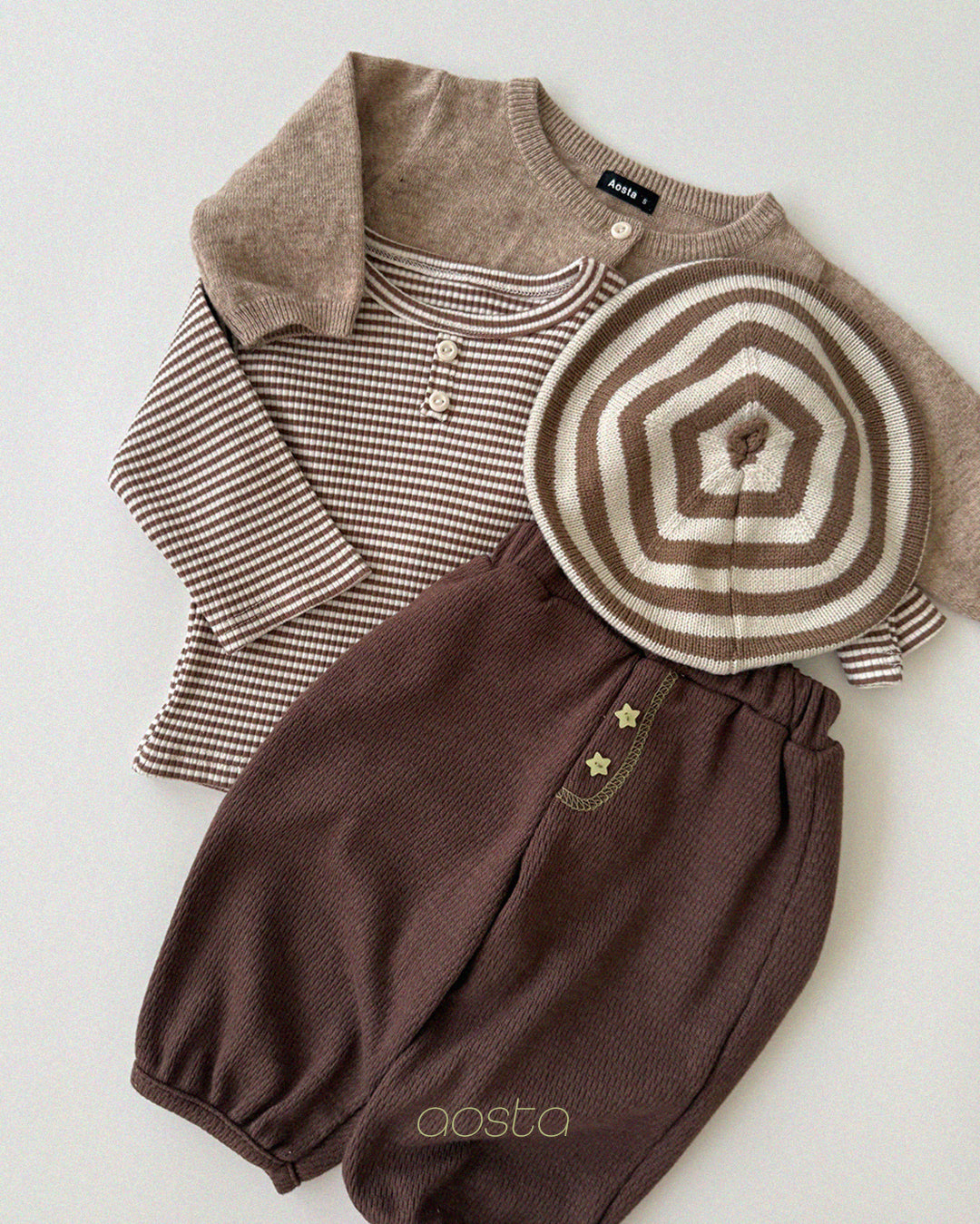 ［Aosta］Cookie Stripe Tee