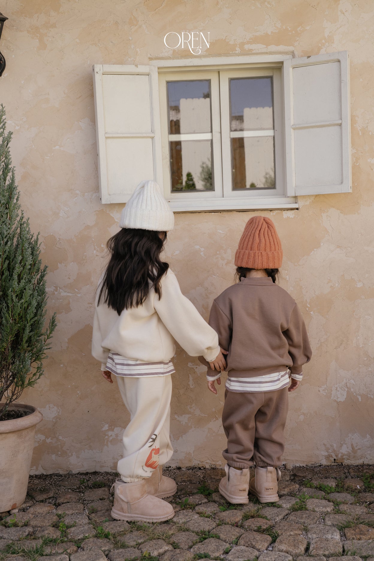 [OREN] Romi garden brushed sweatshirt set