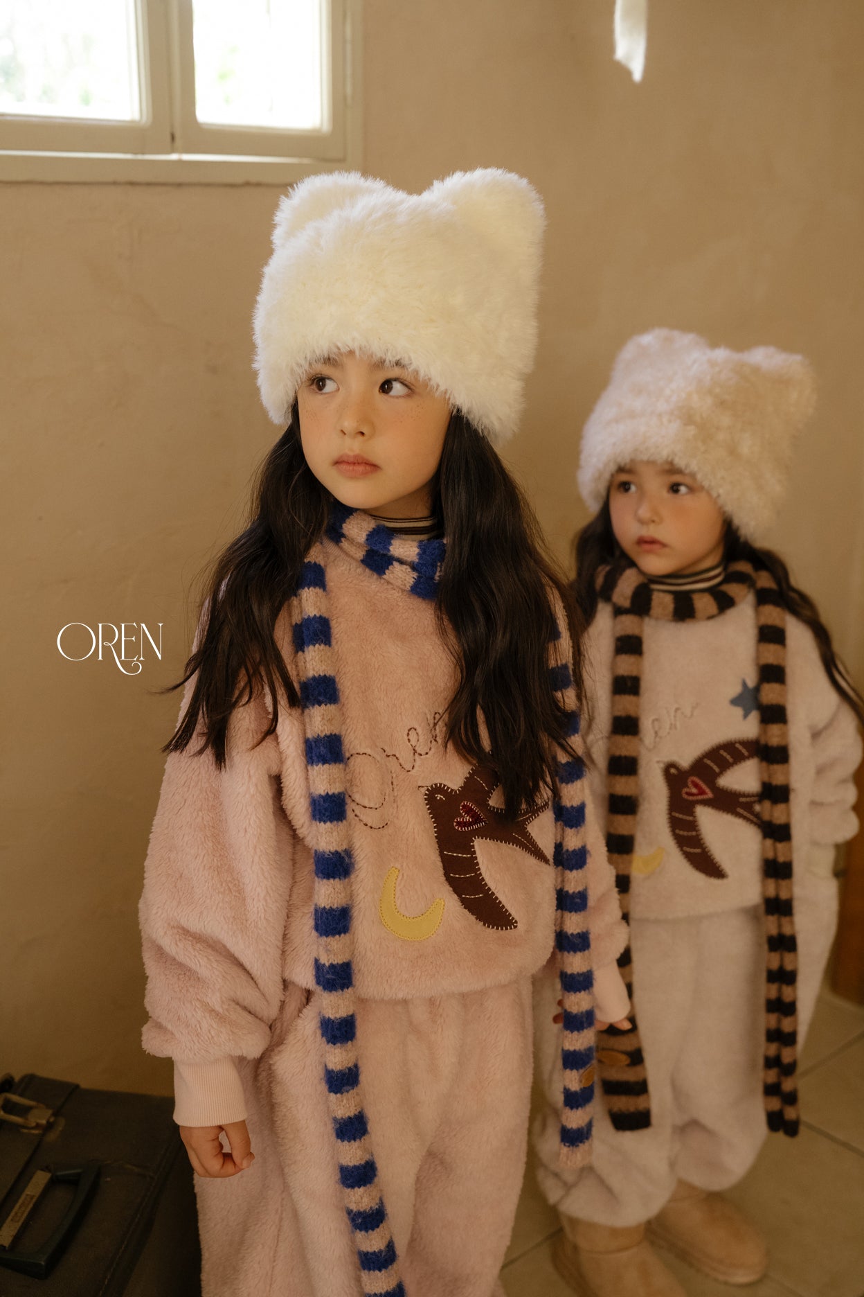 [OREN] Mongle bear sweatshirt set