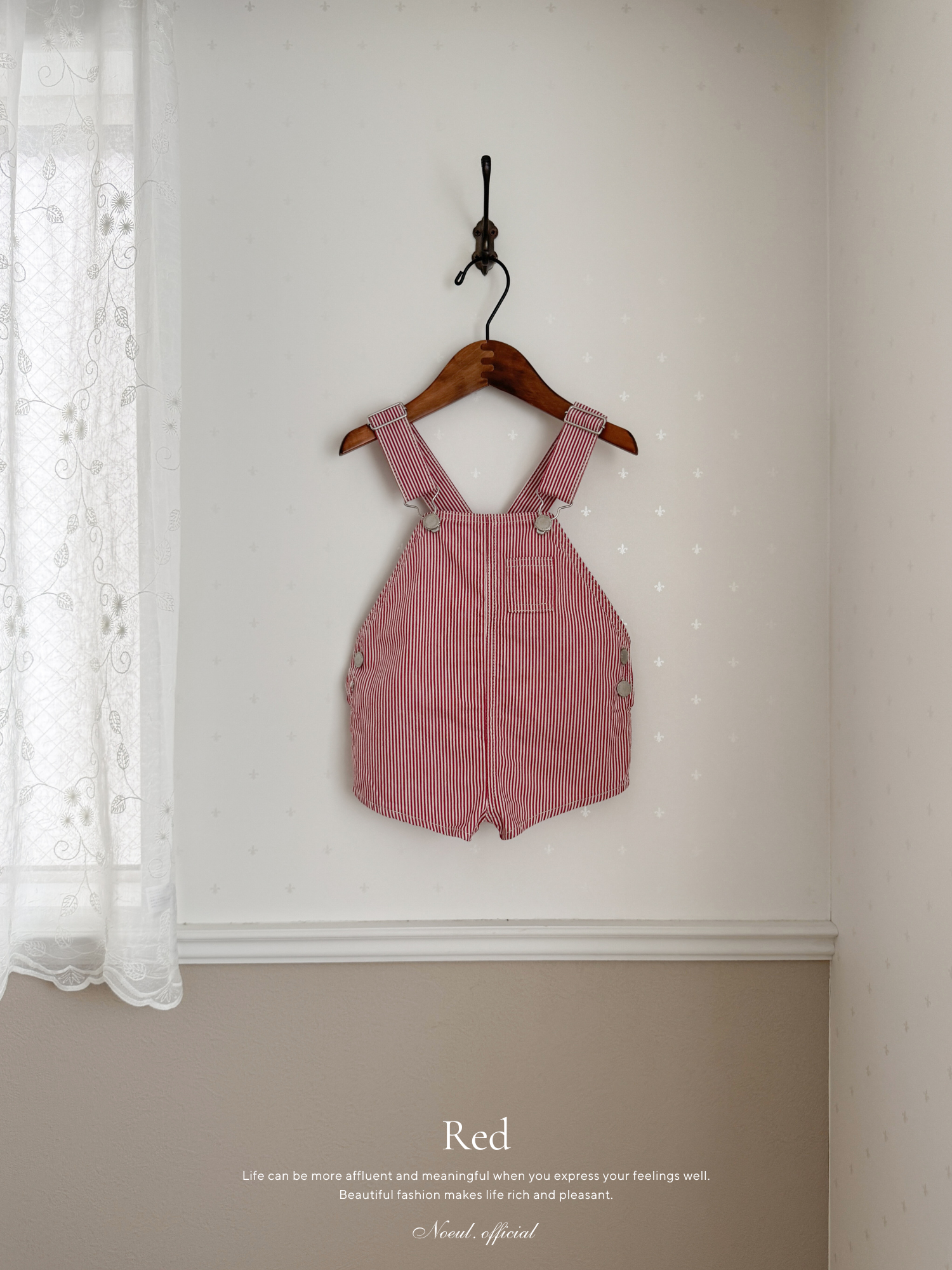 Cotton berry short overalls