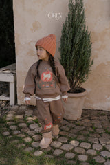 [OREN] Romi garden brushed sweatshirt set