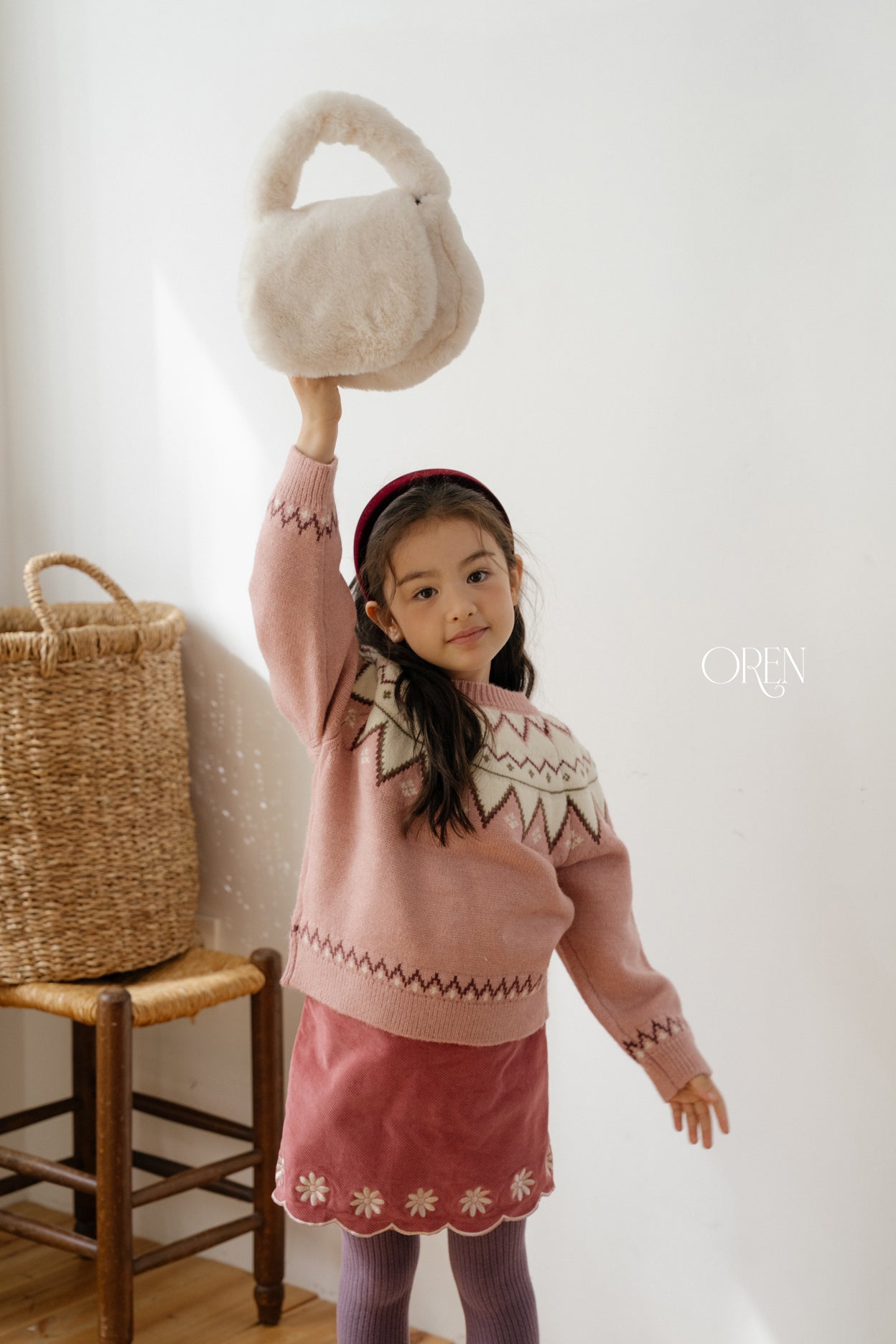 [OREN] Bella embroidery culotte pants
