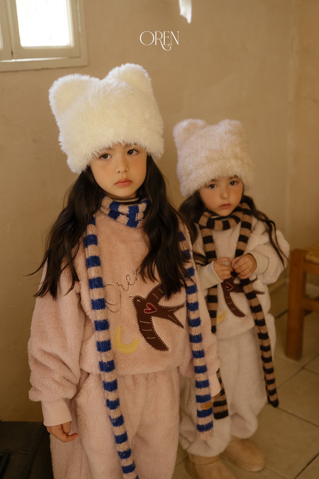 [OREN] Mongle bear sweatshirt set