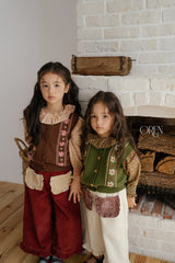 [OREN] Berte fleur knit vest