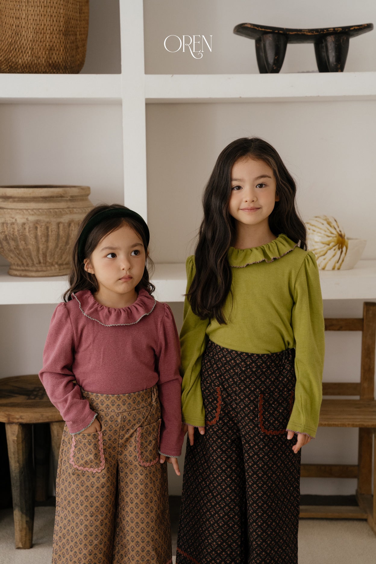 [OREN] Blooming frill picot tee