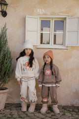 [OREN] Romi garden brushed sweatshirt set